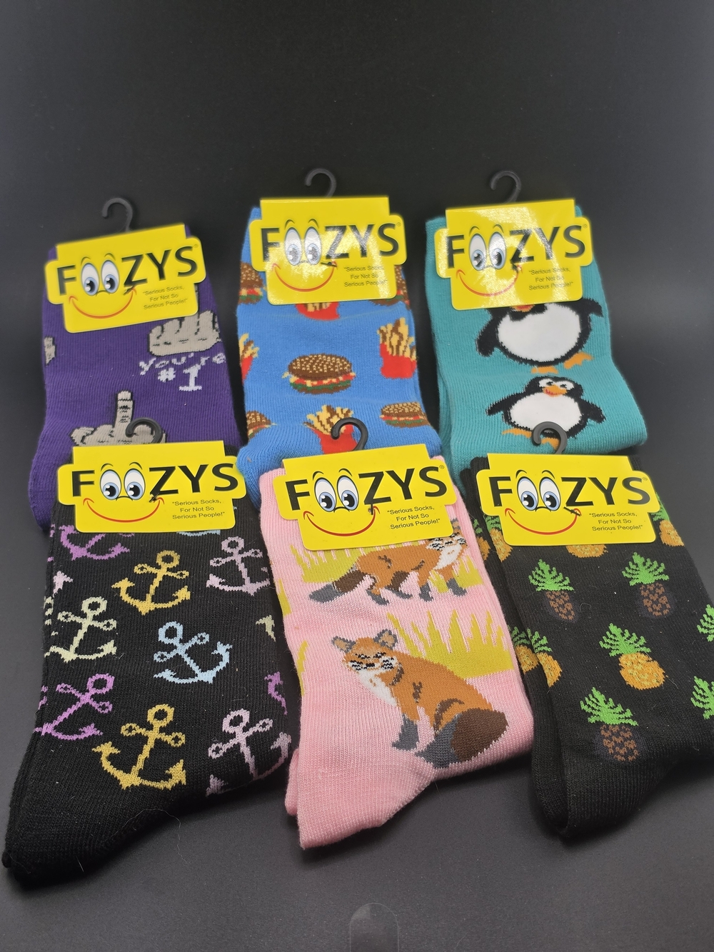 Foozys Men’s Novelty Socks - Assorted Colors (44 Pack)